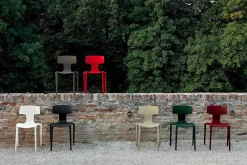 Viadurini in the Garden Gartenstühle Kunststoff-Stapelbare Stühle aus Polypropylen im Freien Hergestellt in Italien, 4 Stück - Claribel