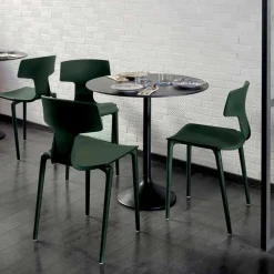 Viadurini in the Garden Gartenstühle Kunststoff-Stapelbare Stühle aus Polypropylen im Freien Hergestellt in Italien, 4 Stück - Claribel