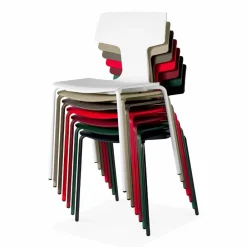 Viadurini in the Garden Gartenstühle Kunststoff-Stapelbare Stühle aus Polypropylen im Freien Hergestellt in Italien, 4 Stück - Claribel