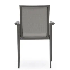 Viadurini in the Garden Gartenstühle Metall-Stapelbarer Außenstuhl aus lackiertem Aluminium, Homemotion, 4 Stück - Vicki