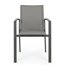 Viadurini in the Garden Gartenstühle Metall-Stapelbarer Außenstuhl aus lackiertem Aluminium, Homemotion, 4 Stück - Vicki