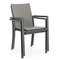 Viadurini in the Garden Gartenstühle Metall-Stapelbarer Außenstuhl aus lackiertem Aluminium, Homemotion, 4 Stück - Vicki