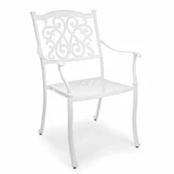 Viadurini in the Garden Gartenstühle Metall-Stapelbarer Außenstuhl aus weißem oder anthrazitfarbenem Aluminium, 4 Stück - Ode