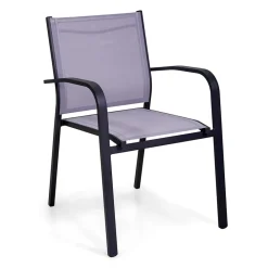 Viadurini in the Garden Gartenstühle Metall-Stapelbarer Außenstuhl aus Textilene und Aluminiumgestell - Pennarello