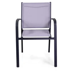 Viadurini in the Garden Gartenstühle Metall-Stapelbarer Außenstuhl aus Textilene und Aluminiumgestell - Pennarello