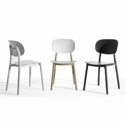 Viadurini Living Moderne Stühle-Stapelbarer Esszimmerstuhl aus Polypropylen, 4 Stück - Zagreb