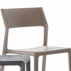 Viadurini Living Moderne Stühle-Stapelbarer Esszimmerstuhl aus farbigem Polypropylen, 4 Stück - Abelia