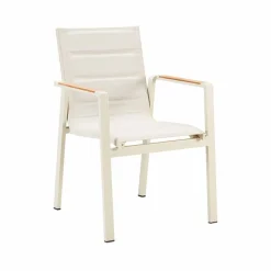 Viadurini in the Garden Gartenstühle Metall-Stapelbarer Esszimmerstuhl im Freien aus Aluminium und 4-teiligen Armlehnen - Bilel