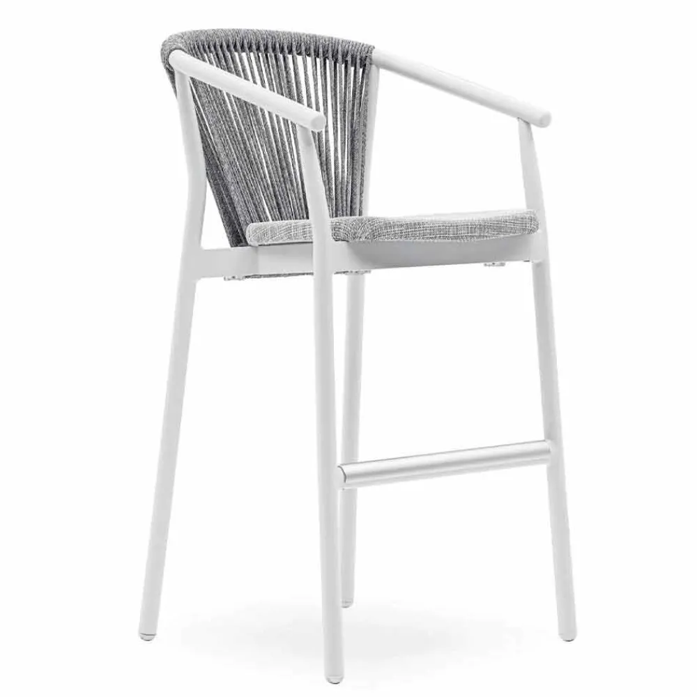 Varaschin Outdoor Hocker-Stapelbarer Gartenhocker aus Aluminium und technischem Stoff - Smart von