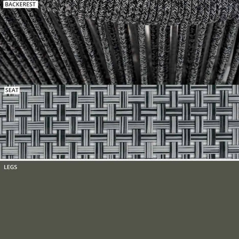 Varaschin Outdoor Hocker-Stapelbarer Gartenhocker aus Aluminium und technischem Stoff - Smart von