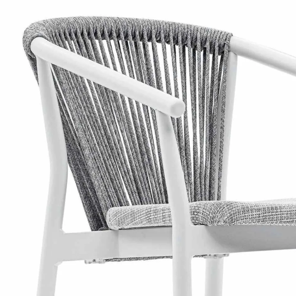 Varaschin Outdoor Hocker-Stapelbarer Gartenhocker aus Aluminium und technischem Stoff - Smart von