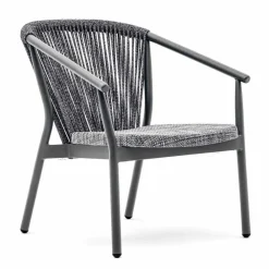 Varaschin Metallsessel-Stapelbarer Gartensessel aus Aluminium und Stoff - Smart By