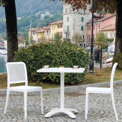 Viadurini in the Garden Gartenstühle Kunststoff-Stapelbarer Gartenstuhl aus Polypropylen und Fiberglas - Ciop