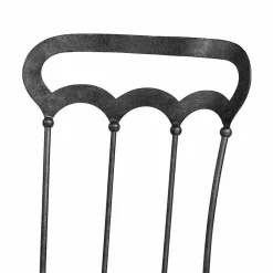 Viadurini in the Garden Gartenstühle Metall-Stapelbarer Gartenstuhl aus Graphiteisen Made in Italy, 2 Stück - Catrina