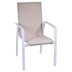 Viadurini in the Garden Metallsessel-Stapelbarer Gartenstuhl aus Textilene und Aluminium - Foglio