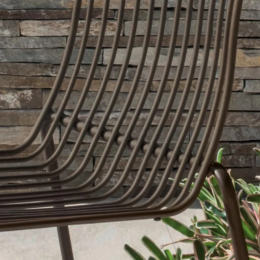 Viadurini in the Garden Gartenstühle Metall-Stapelbarer Gartenstuhl aus Metall Made in Italy 2 Stück - Giuliana