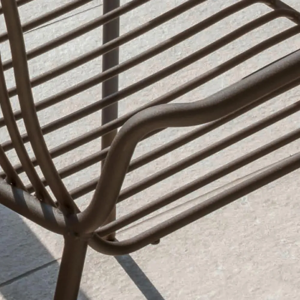 Viadurini in the Garden Gartenstühle Metall-Stapelbarer Gartenstuhl aus Metall Made in Italy 2 Stück - Giuliana