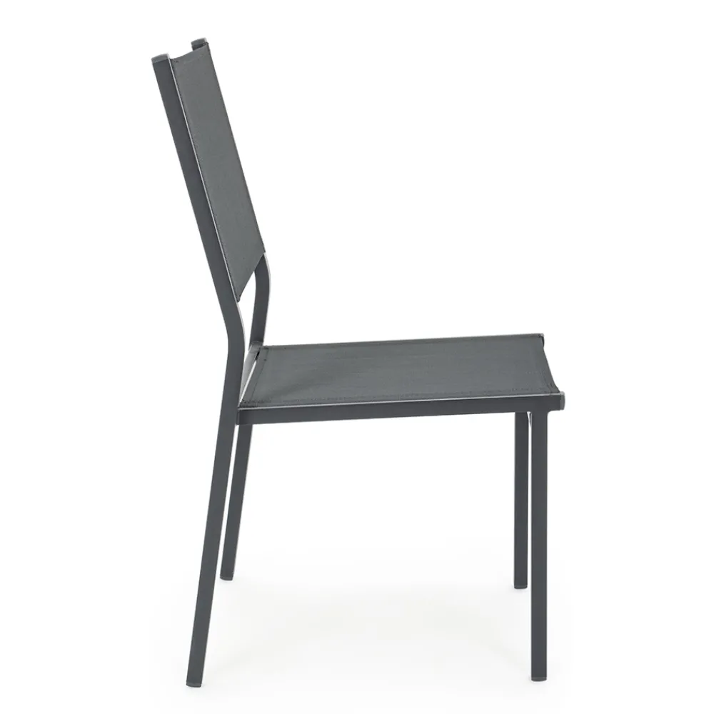 Viadurini in the Garden Gartenstühle Metall-Stapelbarer Gartenstuhl aus Aluminium und Textilene, Modernes Design - Franz