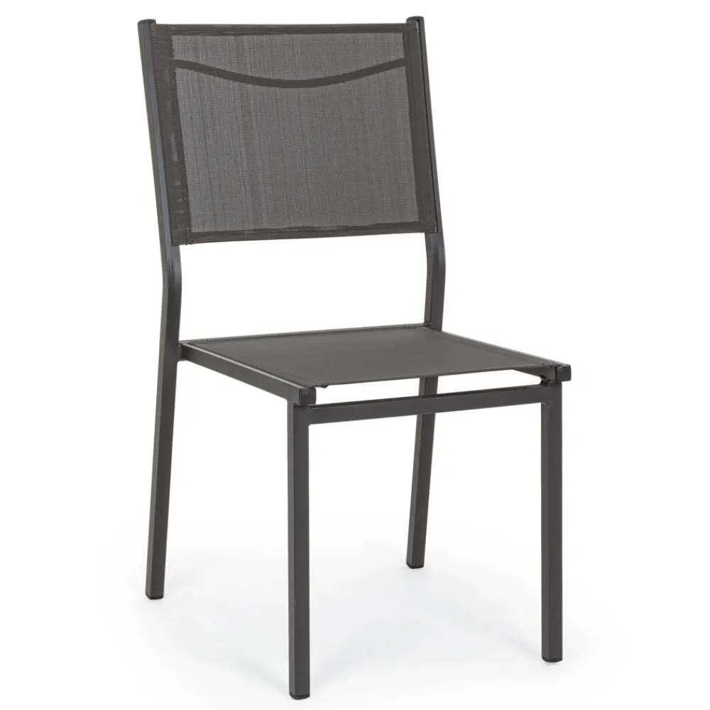 Viadurini in the Garden Gartenstühle Metall-Stapelbarer Gartenstuhl aus Aluminium und Textilene, Modernes Design - Franz