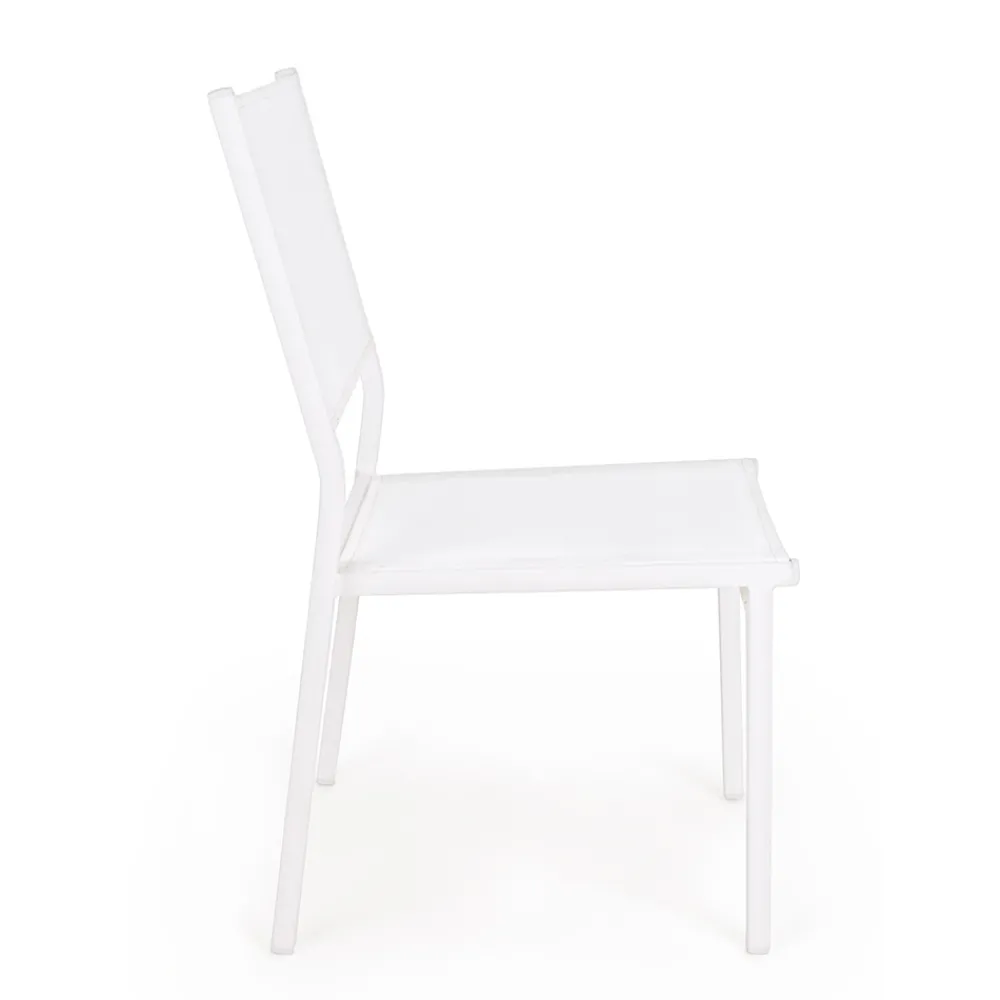 Viadurini in the Garden Gartenstühle Metall-Stapelbarer Gartenstuhl aus Aluminium und Textilene, Modernes Design - Franz