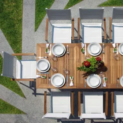 Viadurini in the Garden Gartenstühle Metall-Stapelbarer Gartenstuhl aus weißem Aluminium mit Armlehnen - Lyonel