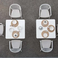 Varaschin Gartenstühle Metall-Stapelbarer Gartenstuhl aus Aluminium und technischem Stoff - Smart By