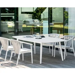 Varaschin Gartenstühle Metall-Stapelbarer Gartenstuhl aus Aluminium und technischem Stoff - Smart By