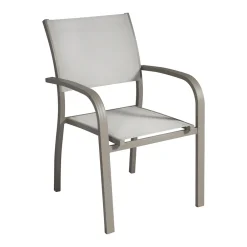 Viadurini in the Garden Gartenstühle Metall-Stapelbarer Gartenstuhl aus Aluminium mit Design-Armlehnen - Gontran