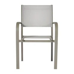 Viadurini in the Garden Gartenstühle Metall-Stapelbarer Gartenstuhl aus Aluminium mit Design-Armlehnen - Gontran