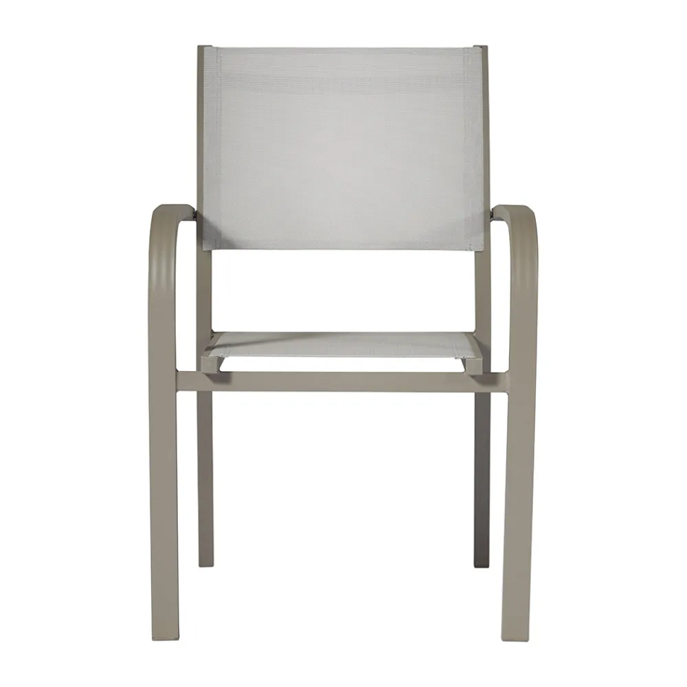 Viadurini in the Garden Gartenstühle Metall-Stapelbarer Gartenstuhl aus Aluminium mit Design-Armlehnen - Gontran