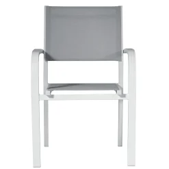 Viadurini in the Garden Gartenstühle Metall-Stapelbarer Gartenstuhl aus Aluminium mit Design-Armlehnen - Gontran