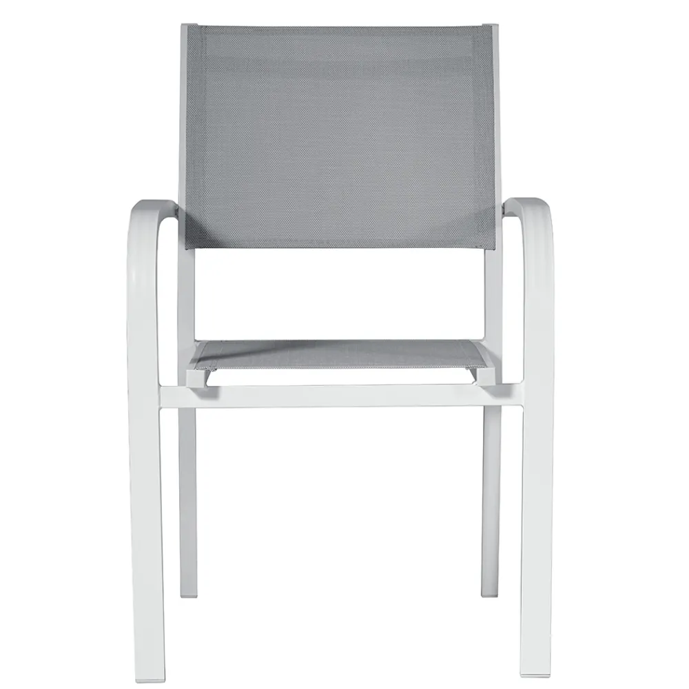 Viadurini in the Garden Gartenstühle Metall-Stapelbarer Gartenstuhl aus Aluminium mit Design-Armlehnen - Gontran