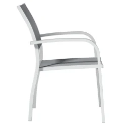 Viadurini in the Garden Gartenstühle Metall-Stapelbarer Gartenstuhl aus Aluminium mit Design-Armlehnen - Gontran