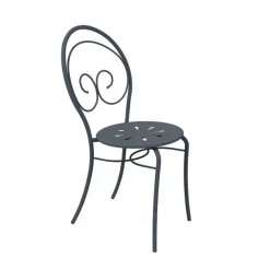 Viadurini in the Garden Gartenstühle Metall-Stapelbarer Gartenstuhl aus Metall Made in Italy, 2 Stück - Autorität