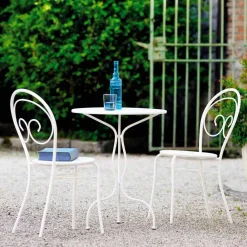 Viadurini in the Garden Gartenstühle Metall-Stapelbarer Gartenstuhl aus Metall Made in Italy, 2 Stück - Autorität