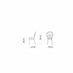 Viadurini in the Garden Gartenstühle Metall-Stapelbarer Gartenstuhl aus Metall Made in Italy, 2 Stück - Autorität