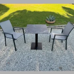 Viadurini in the Garden Metallsessel-Stapelbarer Gartenstuhl aus Aluminium und Textilene - Mira