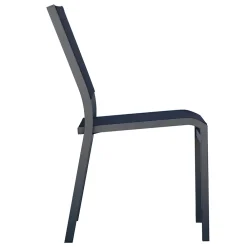 Viadurini in the Garden Gartenstühle Metall-Stapelbarer Gartenstuhl aus Aluminium und Textilene weiß oder grau - Floraforma