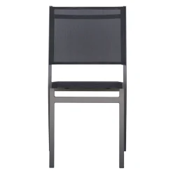 Viadurini in the Garden Gartenstühle Metall-Stapelbarer Gartenstuhl aus Aluminium und Textilene weiß oder grau - Floraforma