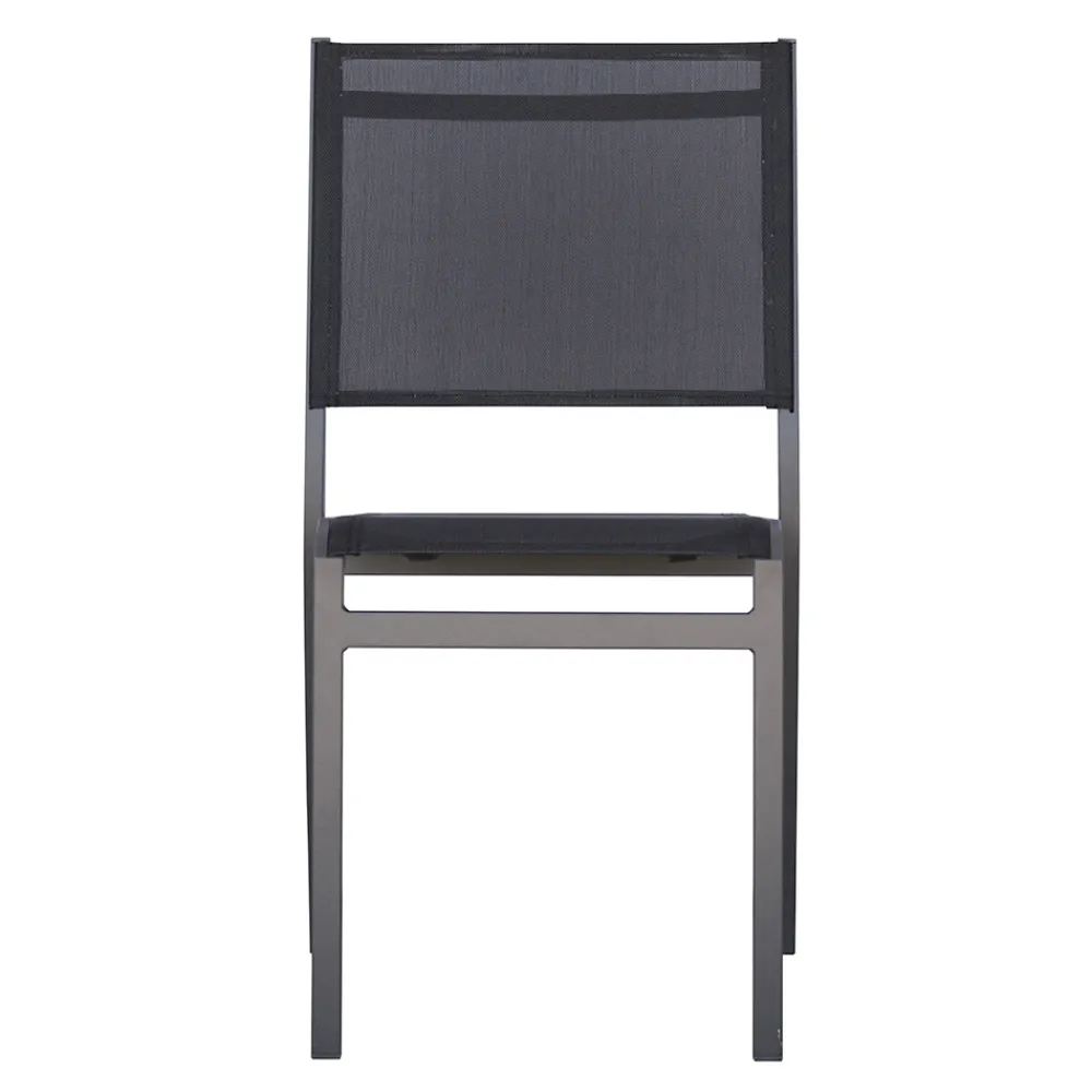 Viadurini in the Garden Gartenstühle Metall-Stapelbarer Gartenstuhl aus Aluminium und Textilene weiß oder grau - Floraforma