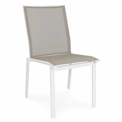 Viadurini in the Garden Gartenstühle Metall-Stapelbarer Gartenstuhl aus Aluminium und Textilene, Homemotion 4 Stück - Serge