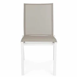 Viadurini in the Garden Gartenstühle Metall-Stapelbarer Gartenstuhl aus Aluminium und Textilene, Homemotion 4 Stück - Serge