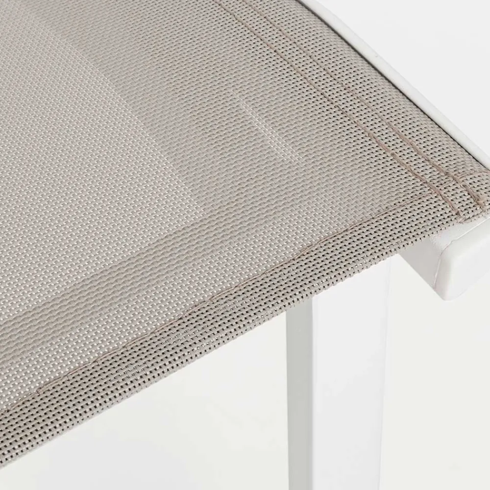 Viadurini in the Garden Gartenstühle Metall-Stapelbarer Gartenstuhl aus Aluminium und Textilene, Homemotion 4 Stück - Serge