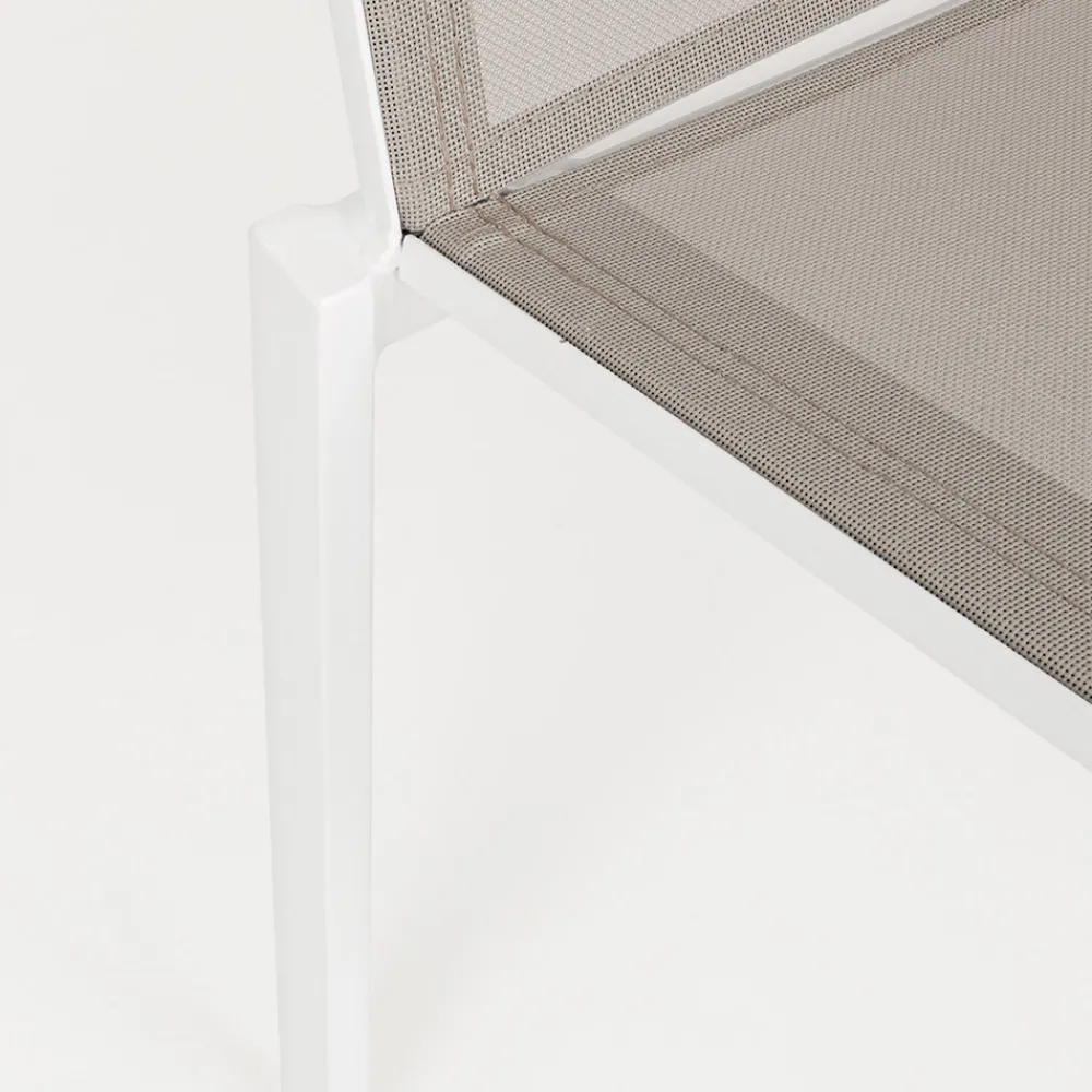 Viadurini in the Garden Gartenstühle Metall-Stapelbarer Gartenstuhl aus Aluminium und Textilene, Homemotion 4 Stück - Serge