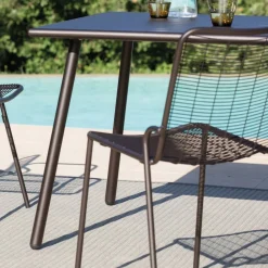 Viadurini in the Garden Gartenstühle Metall-Stapelbarer Gartenstuhl aus verzinktem Metall Made in Italy 4 Stück - Vikas