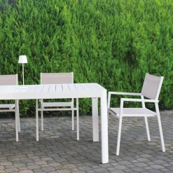 Viadurini in the Garden Gartenstühle Metall-Stapelbarer Gartenstuhl aus Aluminium und Textilene - Ninfea