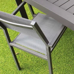 Viadurini in the Garden Gartenstühle Metall-Stapelbarer Gartenstuhl aus Aluminium und Textilene - Ninfea