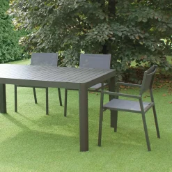 Viadurini in the Garden Gartenstühle Metall-Stapelbarer Gartenstuhl aus Aluminium und Textilene - Ninfea