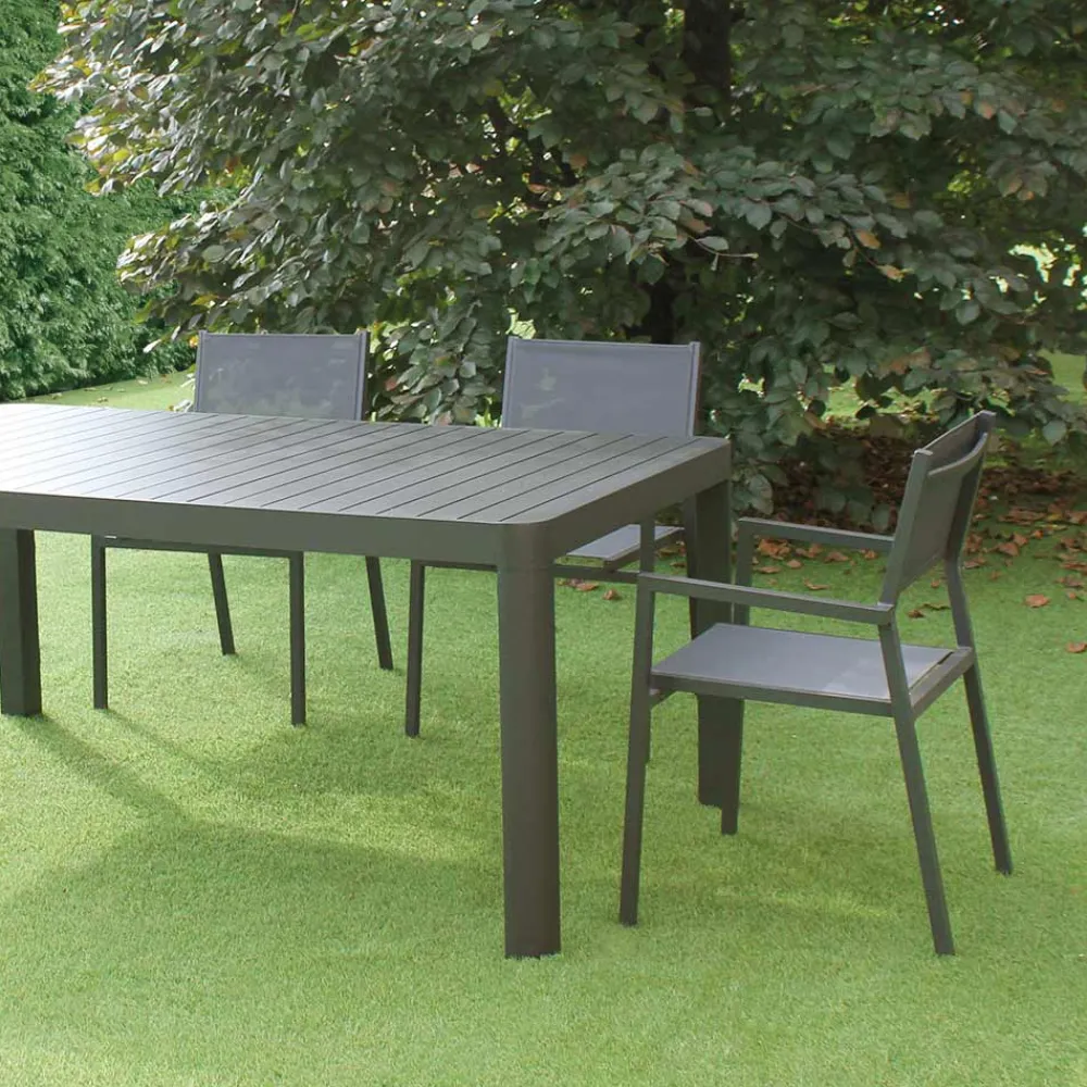 Viadurini in the Garden Gartenstühle Metall-Stapelbarer Gartenstuhl aus Aluminium und Textilene - Ninfea