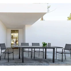 Viadurini in the Garden Gartenstühle Metall-Stapelbarer Gartenstuhl in modernem Design aus Aluminium und Textil - Franz